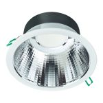 Philips Downlight LED Coreline DN142B Aluminium Blanc 19.2W 2300lm 60D - 830 Blanc Chaud | Diamètre 200mm - IP20 - UGR<19 - Dimmable - Emergency