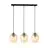 Emibig Hanglamp Istar Staal Zwart | Geschikt voor 3x E27 - Max 10W